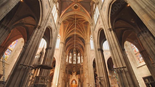 Wallpaper Mural Votive Church, neo-gothic church, the second-tallest church in Vienna. The interior of the church inside. Torontodigital.ca