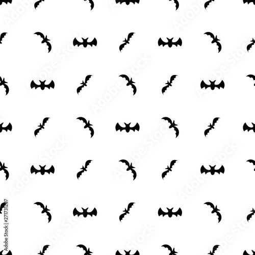 Seamless pattern with black silhouette bats. Halloween texture. Vector illustration for design, web, wrapping paper, fabric, wallpaper. © Alody