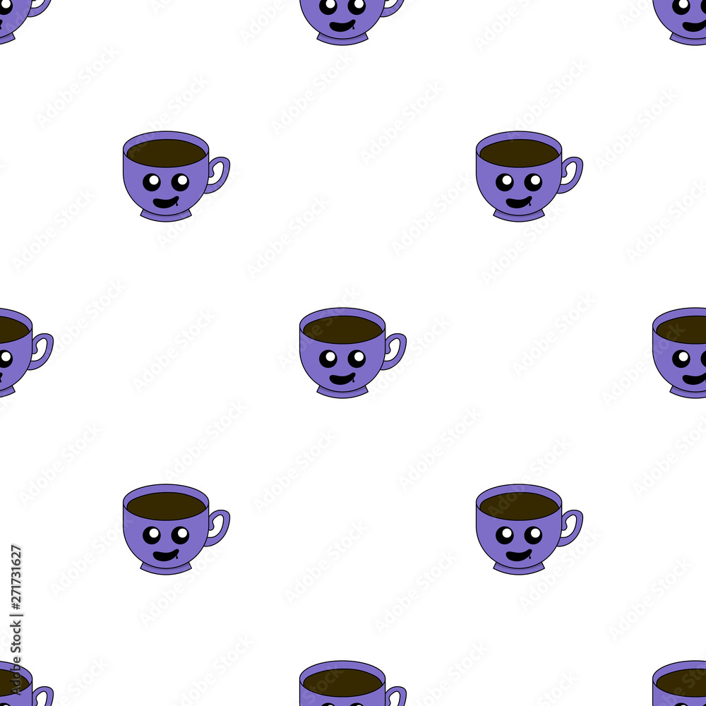 Premium AI Image  Vector illustration of tea cups in kawaii anime
