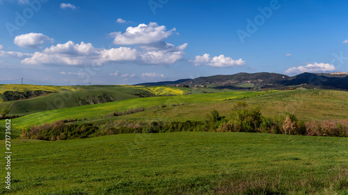 Landschaftpanorama der Toskana Italien