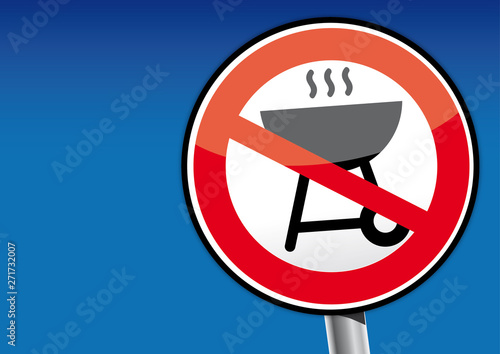Grillen verboten - Hinweisschild
