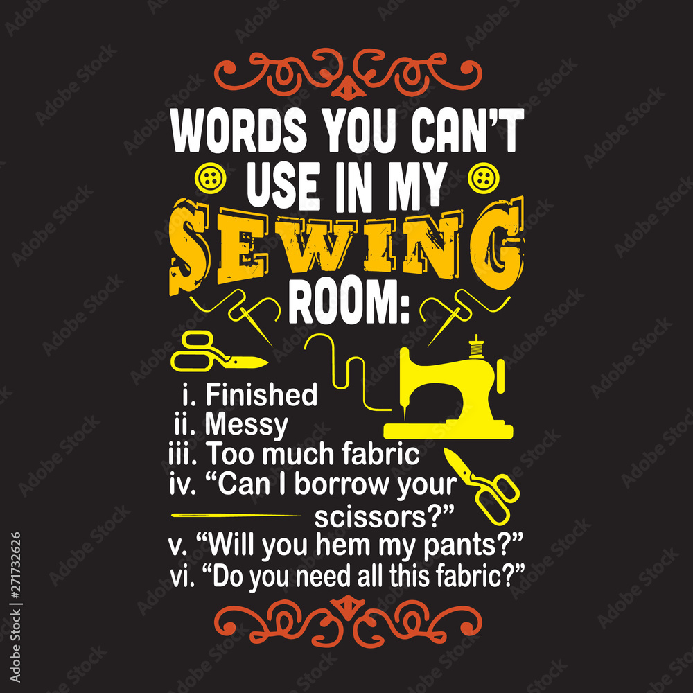 Sewing Quote and saying quote good for print design. Stock Vector ...