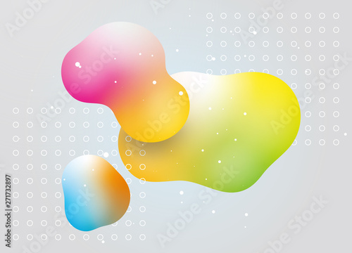 立体的なイラスト　グラデーション　イメージ