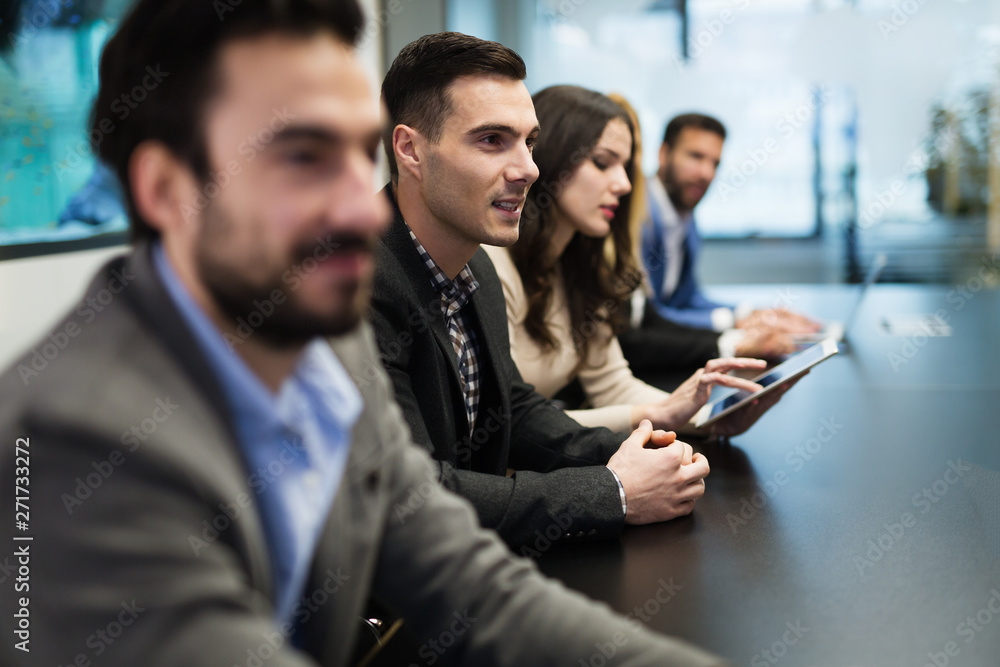 Picture of business people discussing on meeting Picture of business people discussing on meeting