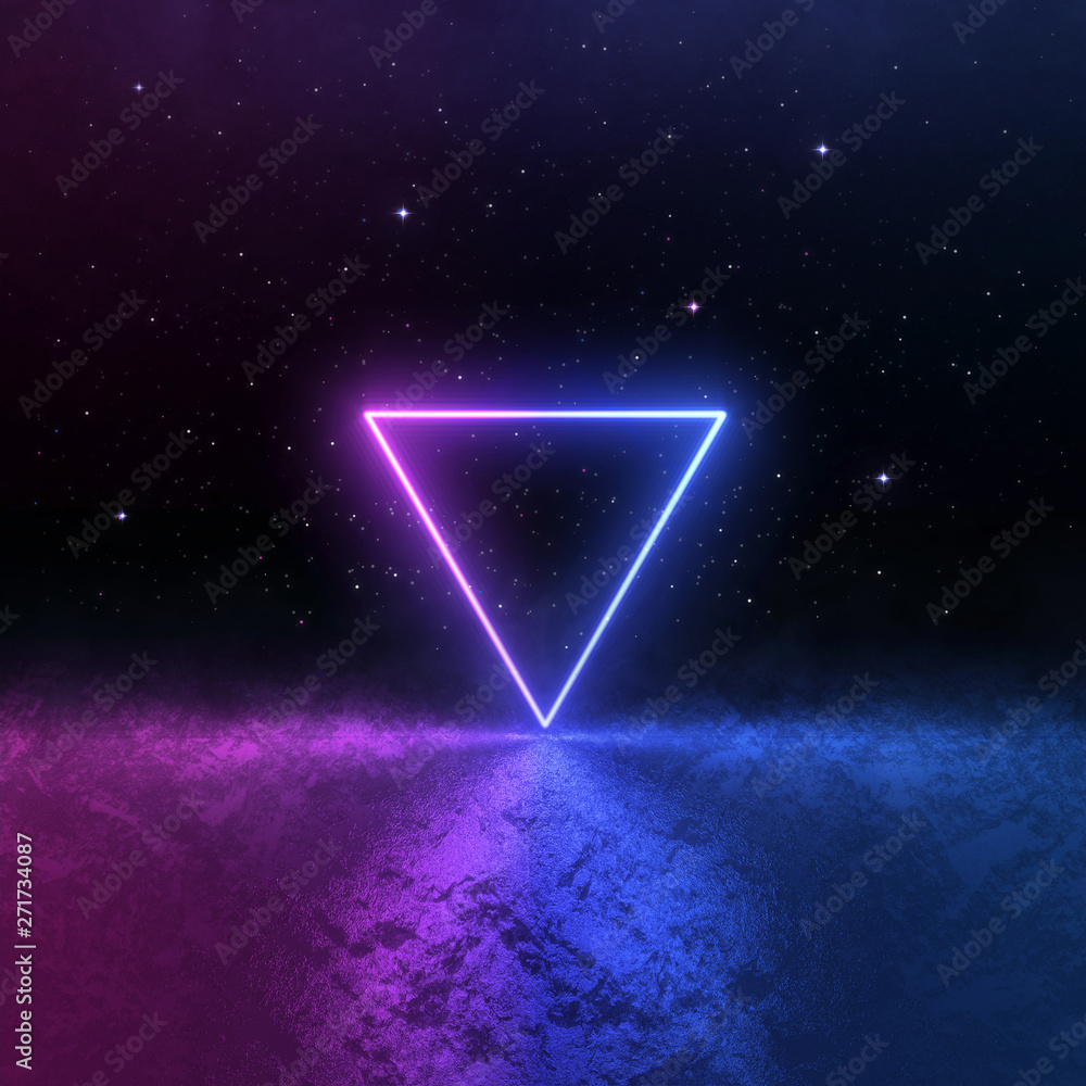 Sci Fi pink blue neon light, energy source, 3d render, abstract background  Illustration Stock | Adobe Stock