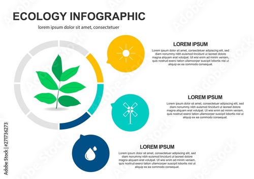 Abstract ecology concept background .Vector infographic illustration