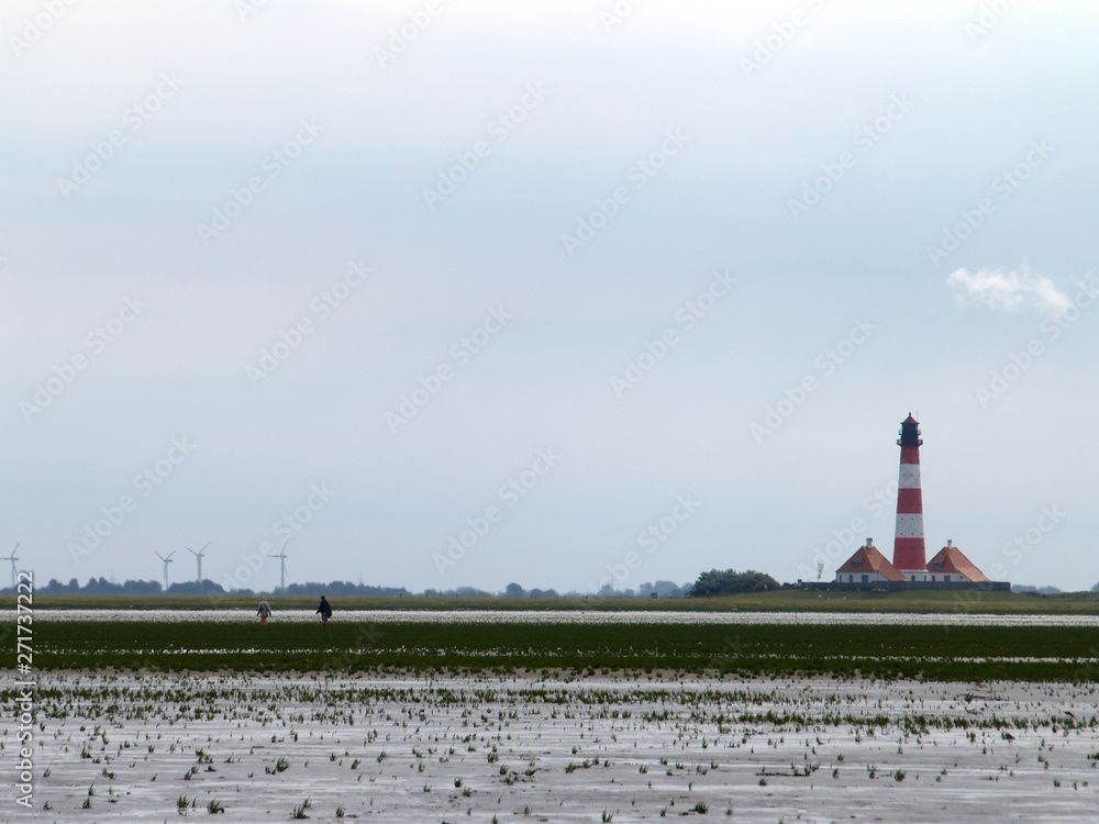 Westerhever lighthouse from a distance