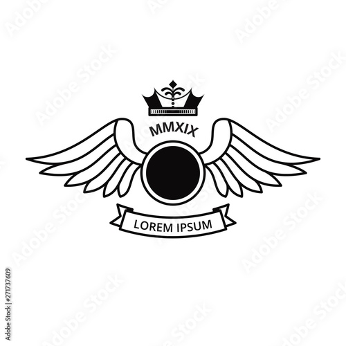 SHIELD DESIGN WITH WINGS