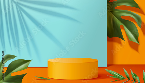 Orange podium stage
