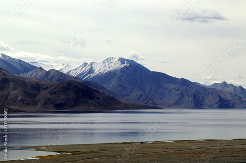 Pangong Lake or Pangong Tso in Ladakh District, India. © Dejchai