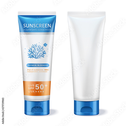 Sunscreen plastic tube