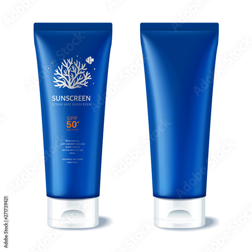 Sunscreen plastic tube