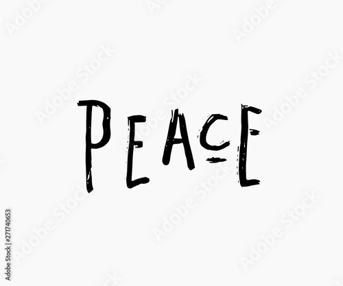 Peace shirt print quote lettering