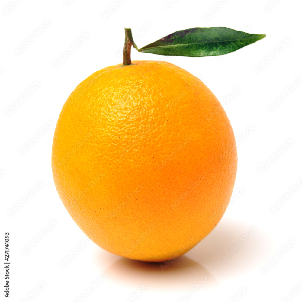 Orange fruit on the white background