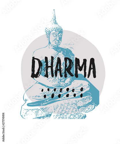 Dharma shirt print quote lettering