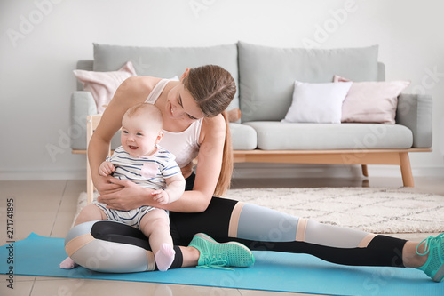 Happy Mother and Baby Exerc...