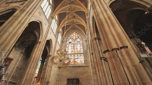 Wallpaper Mural Votive Church, neo-gothic church, the second-tallest church in Vienna. The interior of the church inside. Torontodigital.ca