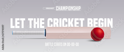 Cricket game vector background. Announcement of cricket match