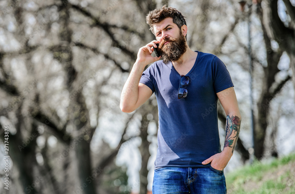 hipster man hold smartphone. brutal businessman with mobile phone. bearded man speaking on cell phone. conversation and discussion. Mature hipster with beard. business talk. Business professionals hipster man hold smartphone. brutal businessman with mobile phone. bearded man speaking on cell phone. conversation and discussion. Mature hipster with beard. business talk. Business professionals