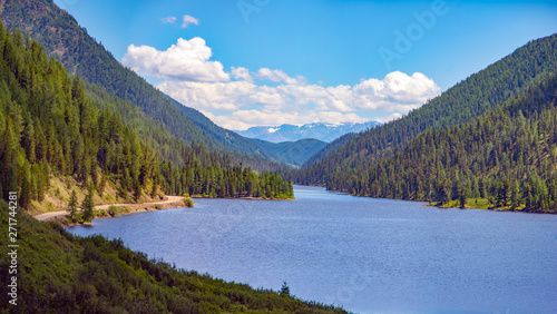 Fototapeta Naklejka Na Ścianę i Meble -  Ulagan lakes. Altai mountains. Siberia Russia. Panorama big size.
