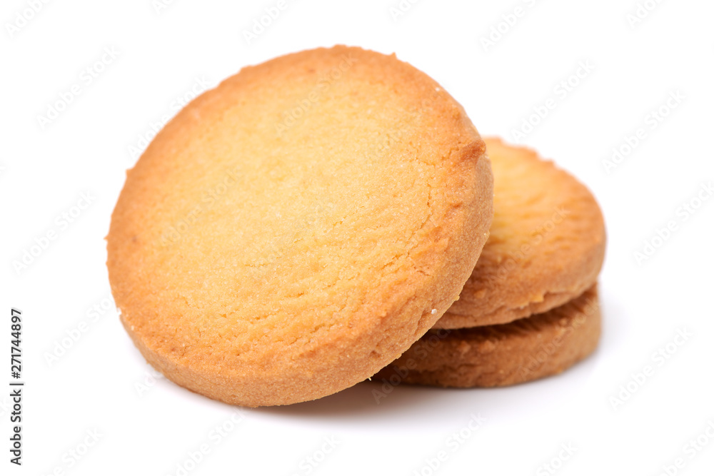 Cookies on white background