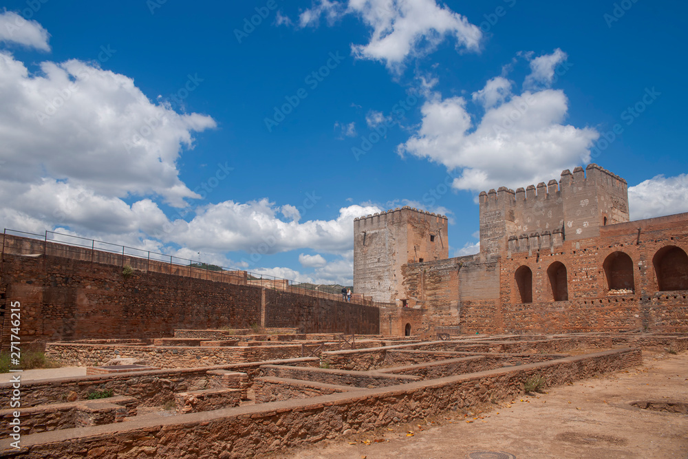 Alcazaba nazarí de la alhambra de Granada, Andalucía