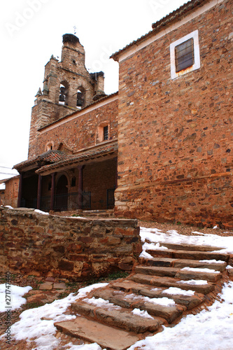 church in Castrillo de los Polvazares (spain) photo