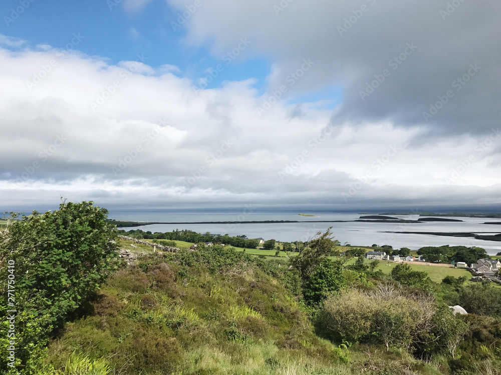View of Clew Bay from Croagh Patrick County Mayo Ireland