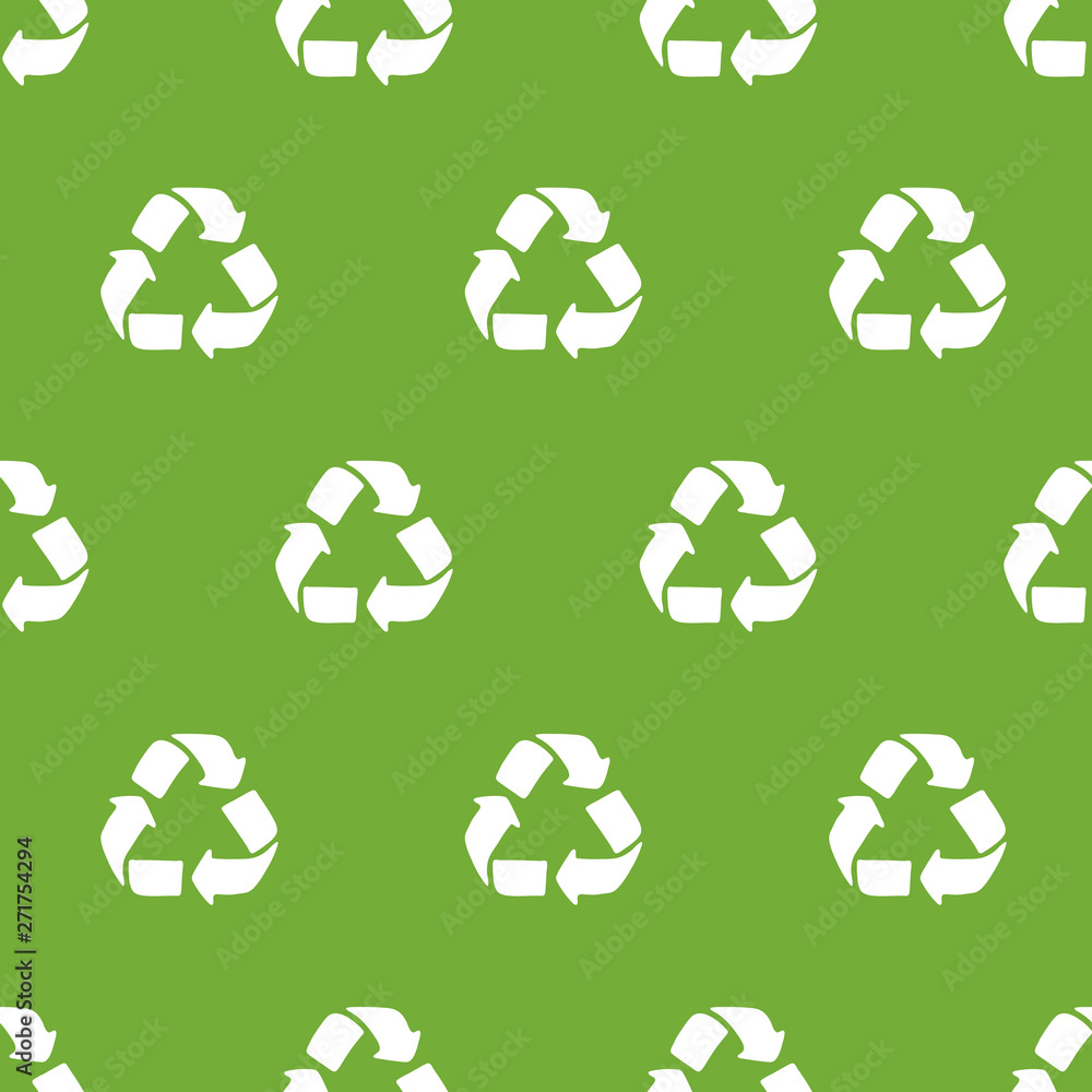Obraz premium Recycling Pattern. Endless Background. Seamless