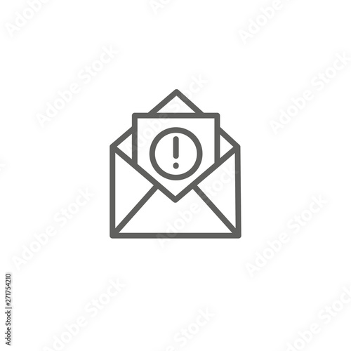 Email marketing campaigns icon with  envelope & exclamation point