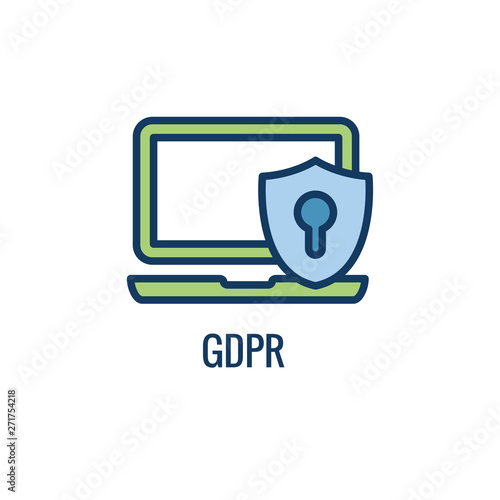 Email Marketing Rules - Regulations Icon  with GDPR Idea