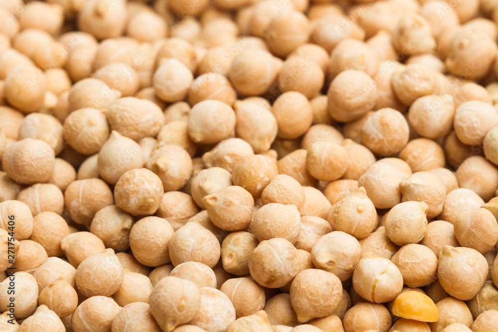Garbanzos crudos y secos. Vista superior y de cerca. Macro Garbanzos crudos y secos. Vista superior y de cerca. Macro