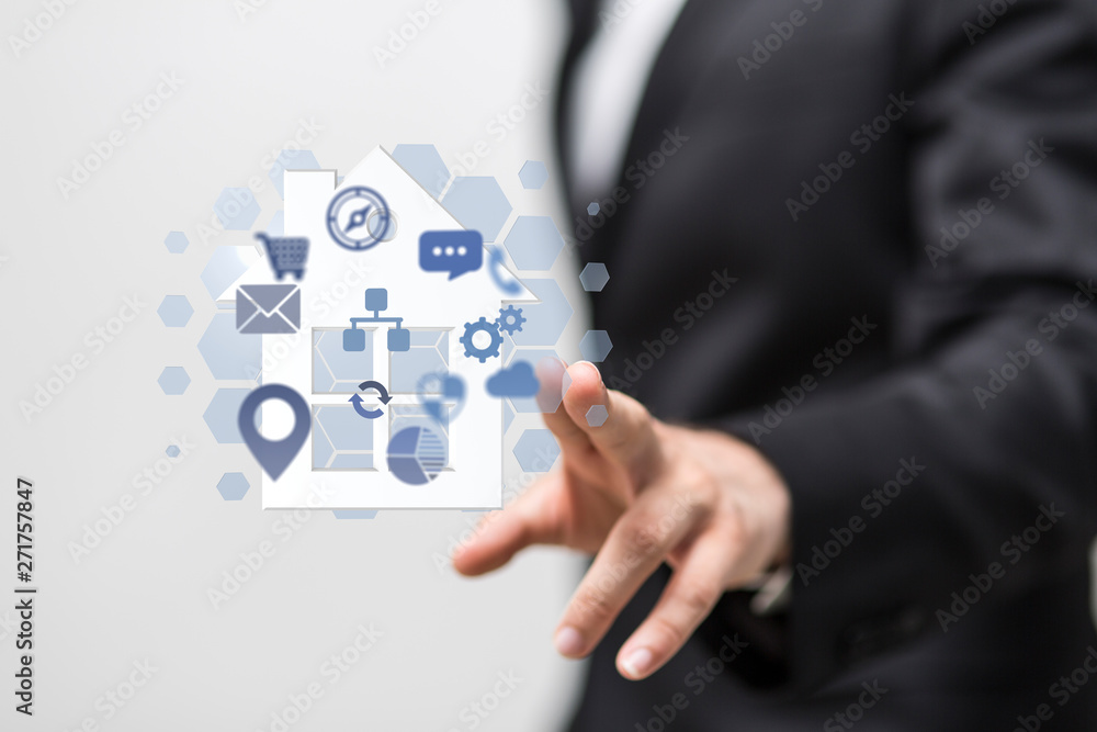 Smart home: Smarthome house automation icon