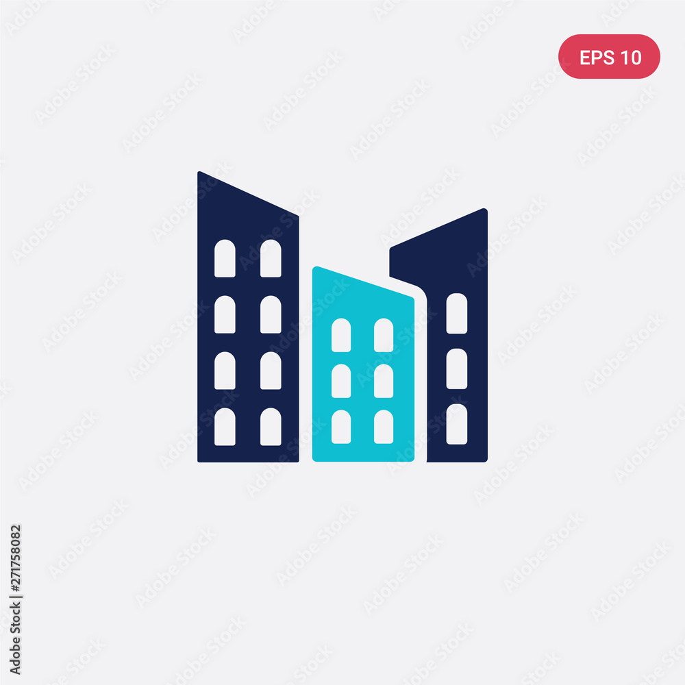 Naklejka premium two color vector icon from construction concept. isolated blue vector sign symbol can be use for web, mobile and logo. eps