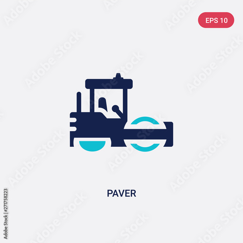 two color paver vector icon from construction concept. isolated blue paver vector sign symbol can be use for web, mobile and logo. eps 10