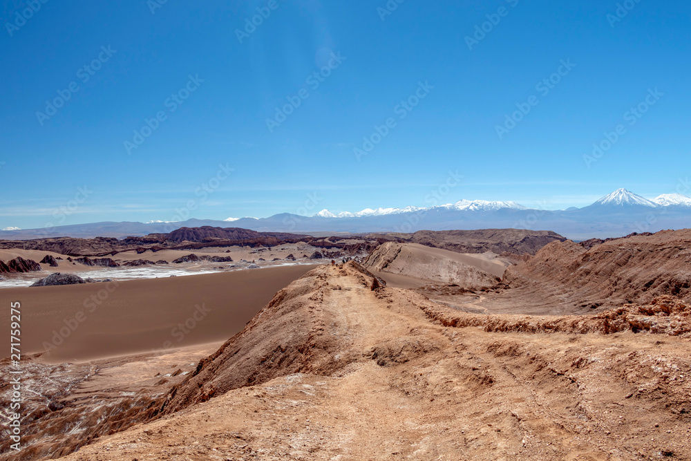 Geological formation in the Valle de la Luna (Valley of the Moon), extreme dry area in Atacama Desert, Chile