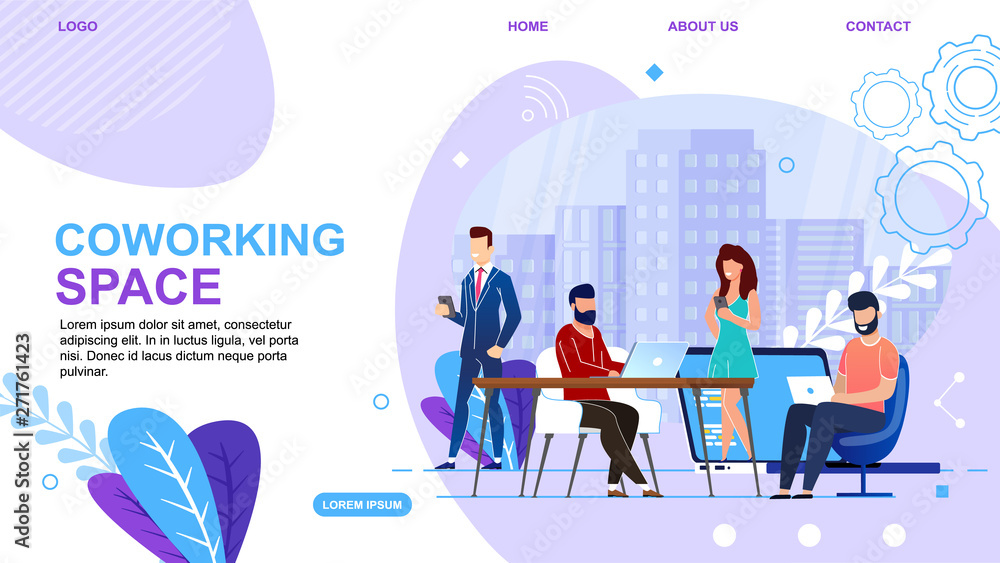 Banner is Written Coworking Space Landing Page. Banner is Written Coworking Space Landing Page.