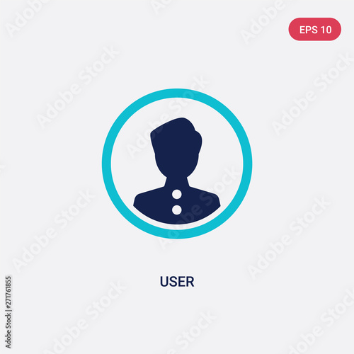 two color user vector icon from customer service concept. isolated blue user vector sign symbol can be use for web, mobile and logo. eps 10