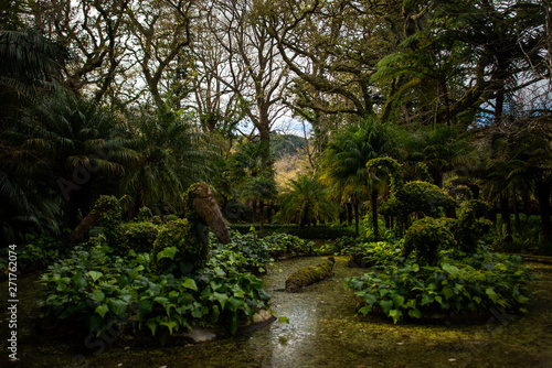 Animal sculptures in Parque Terra Nostra, Furnas, Sao Miguel Island, Azores, Portugal