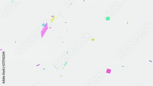 Celebration background template with confetti Colorful ribbons frame 4k. luxury greeting.