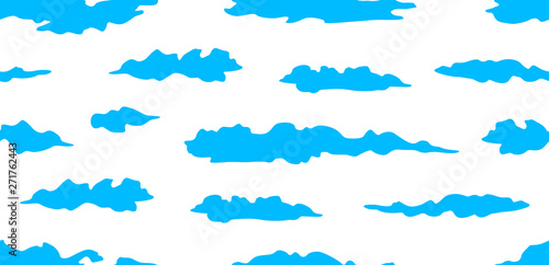 Fototapeta Naklejka Na Ścianę i Meble -  Seamless pattern with Clouds. isolated on white background