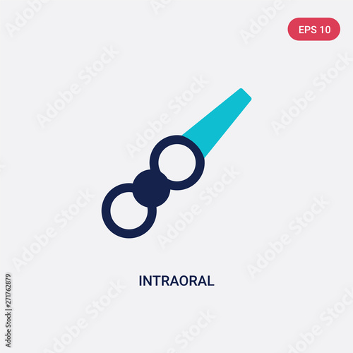 two color intraoral vector icon from dentist concept. isolated blue intraoral vector sign symbol can be use for web, mobile and logo. eps 10
