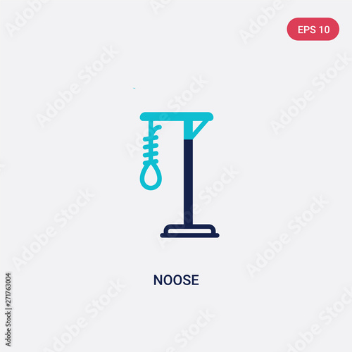 two color noose vector icon from desert concept. isolated blue noose vector sign symbol can be use for web, mobile and logo. eps 10
