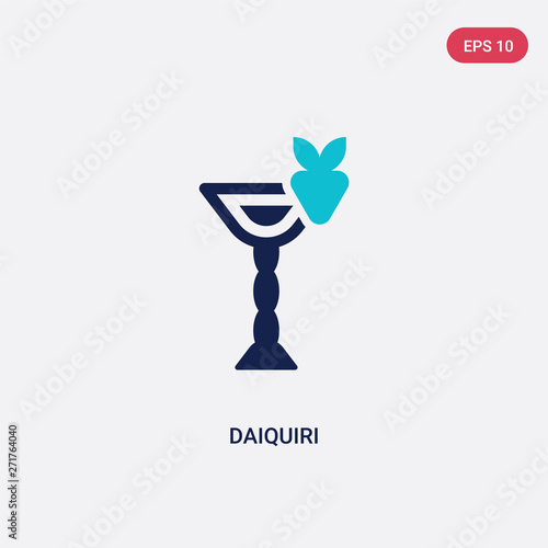 two color daiquiri vector icon from drinks concept. isolated blue daiquiri vector sign symbol can be use for web, mobile and logo. eps 10
