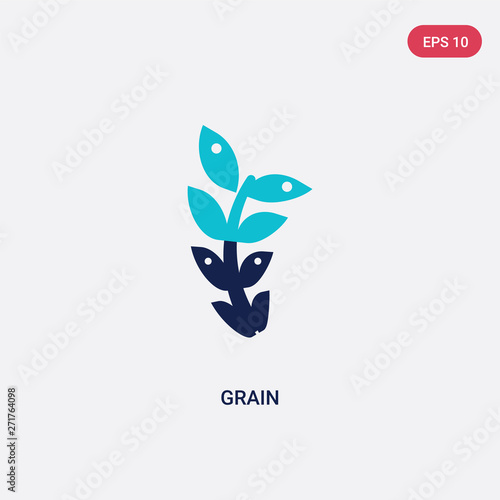 two color grain vector icon from alcohol concept. isolated blue grain vector sign symbol can be use for web, mobile and logo. eps 10