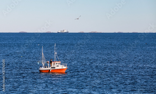 Fishing boat. Norwegian sea