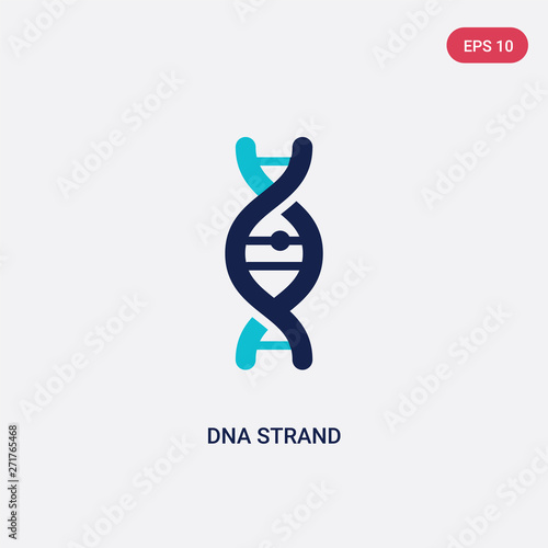 two color dna strand vector icon from education concept. isolated blue dna strand vector sign symbol can be use for web, mobile and logo. eps 10