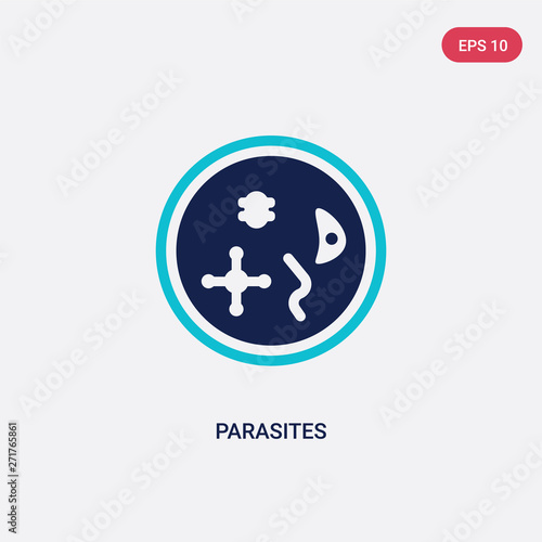 two color parasites vector icon from education concept. isolated blue parasites vector sign symbol can be use for web, mobile and logo. eps 10