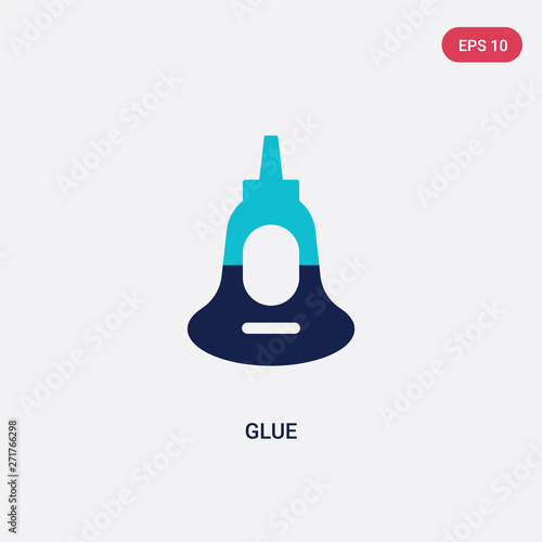 two color glue vector icon from education 2 concept. isolated blue glue vector sign symbol can be use for web, mobile and logo. eps 10