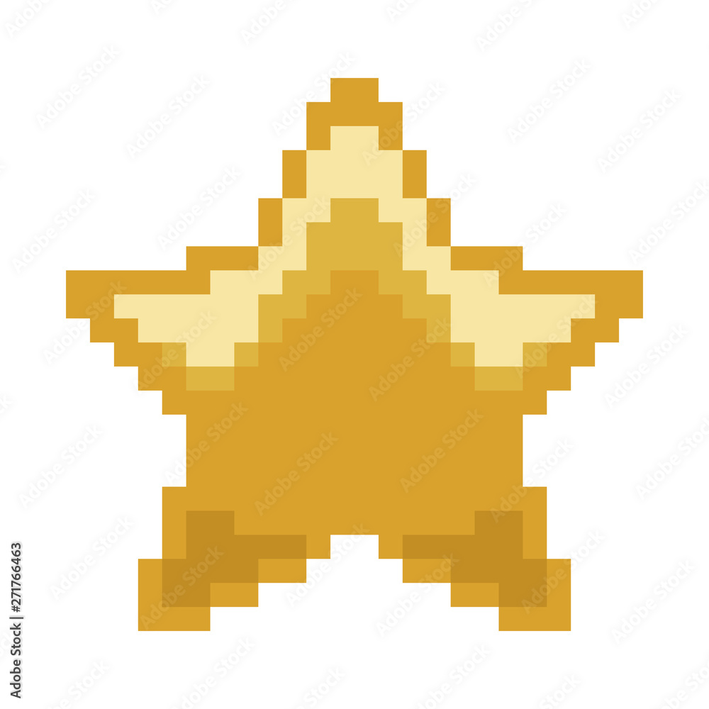Pixel star on white background